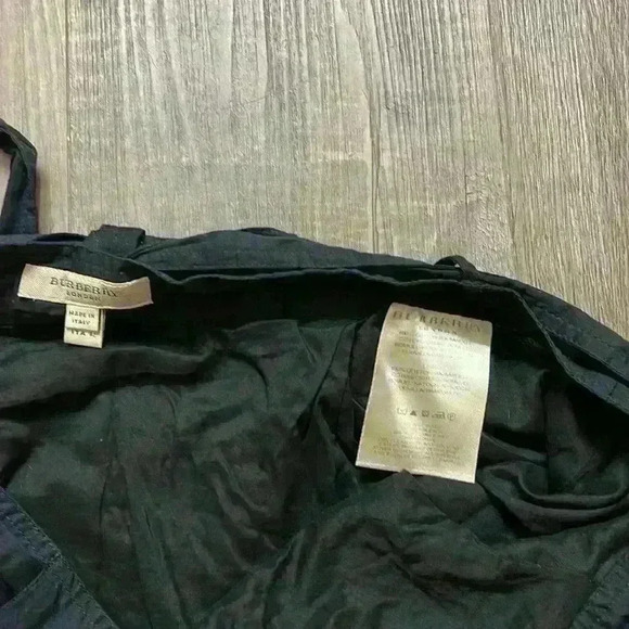 Burberry Black cotton Gathered Tiered Knee-Length Wrap Skirt sz 42 - Picture 7 of 8